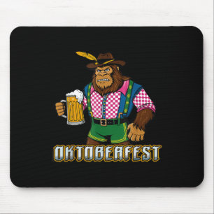 Tapis De Souris Bière allemande Bigfoot Sasquatch Lederhose Funny