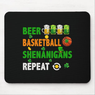 Tapis De Souris Bière Bysketbyll Shenanigans répéter St. Patrick's