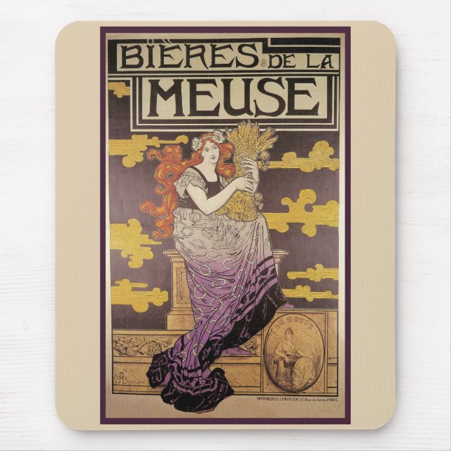 Tapis De Souris Bière de la Meuse par Marc Auguste Bastard (Devant)