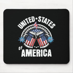 Tapis De Souris Bière Patriotique Drapeau Américain 4 Juillet Bièr