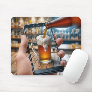 Tapis De Souris Bière Portable Sur Smartphone