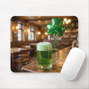 Tapis De Souris Bière verte et ballon du jour de la Saint-Patrick