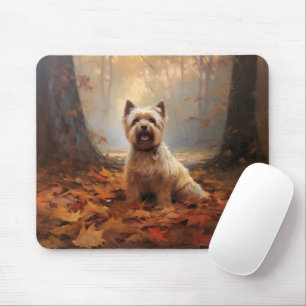 Tapis De Souris Biewer Terrier à l'automne Leaves automne Inspire