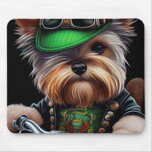 Tapis De Souris Biewer Terrier Chien Conduite Vélo St. Patrick's D