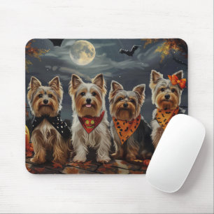 Tapis De Souris Biewer Terrier Halloween Éffrayant
