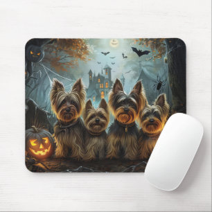 Tapis De Souris Biewer Terrier Halloween Night Doggy Délice