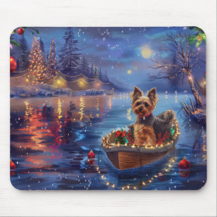 Tapis De Souris Biewer Terrier Noël Festive Voyage