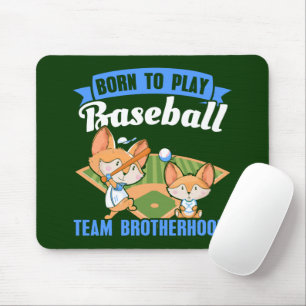 Tapis De Souris Big Brother Little Brother - Joueurs De Baseball