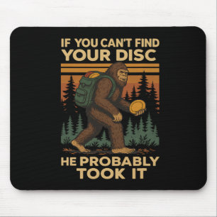 Tapis De Souris Big Foot Drôle Disque Golf Sasquatch Hommes Femmes