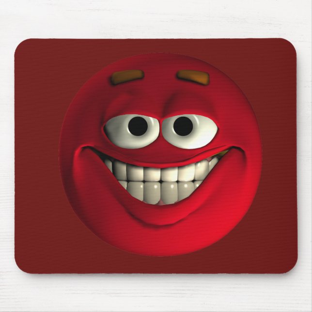 Tapis De Souris Big Grin Red Emoticon (Devant)