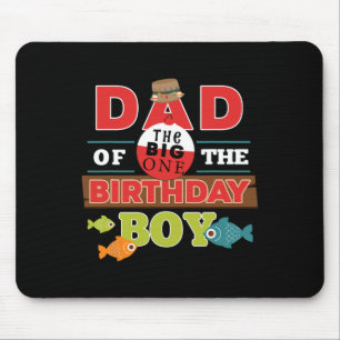 Tapis De Souris Big One Pêche Thème Papa De L'Anniversaire Garçon
