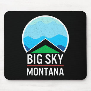 Tapis De Souris Big Sky Montana Ski Ski Snowboard Ski Snow