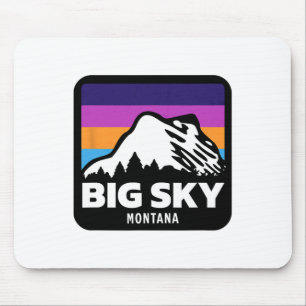 Tapis De Souris Big Sky Montana Ski Snowboard Famille Ski