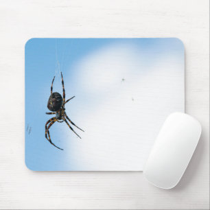 Tapis De Souris Big Spider Hanging à partir du Web