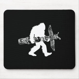 Tapis De Souris Bigfoot avec totem le Northwest Sasquatch amérindi