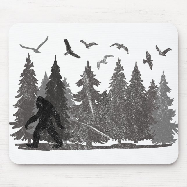Tapis De Souris Bigfoot dans la Fores Sasquatch Yeti (Devant)