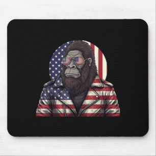 Tapis De Souris Bigfoot Drapeau Américain Patriotique Sasquatch 4