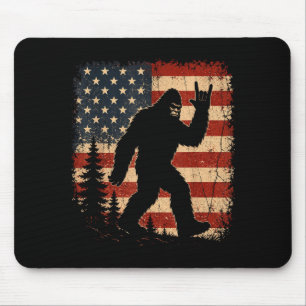 Tapis De Souris Bigfoot drapeau américain patriotique sasquatch ré