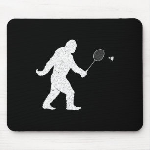 Tapis De Souris Bigfoot Jouer Volant de badminton drôle Badminton