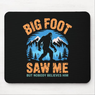 Tapis De Souris Bigfoot M'a Vu Drôle Sasquatch Rétro Gros Pied Pou