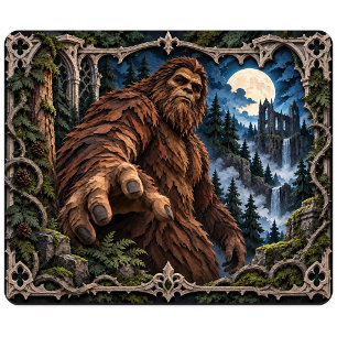 Tapis De Souris Bigfoot, Monstre de découpe de papier