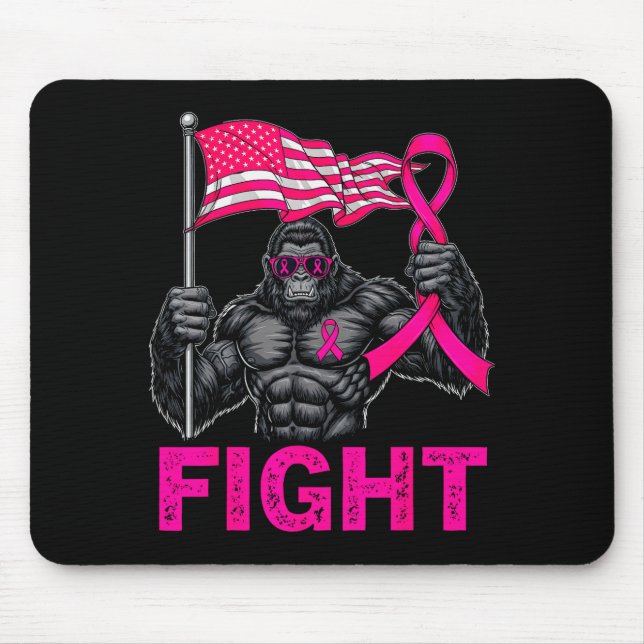 Tapis De Souris Bigfoot Nk Ribbon Fight Breast Cancer Awareness Me (Devant)