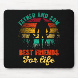 Tapis De Souris Bigfoot père et fils amis pour la vie de père