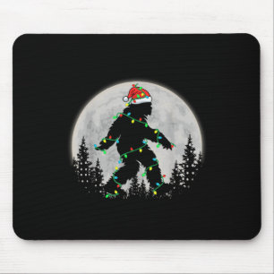 Tapis De Souris Bigfoot Père Noël Feux d'arbre de Noël Funky Noël