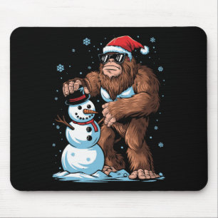 Tapis De Souris Bigfoot Père Noël Snowman Garçons Hommes Noël Noël