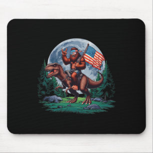 Tapis De Souris Bigfoot Rock Sur Mullet Bandana Riding T-rex Full
