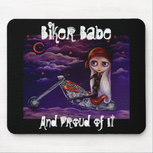 Tapis De Souris Biker Babe Mousepad
