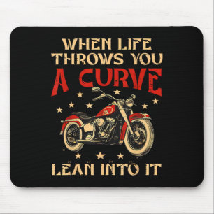 Tapis De Souris Biker Quand La Vie Vous Jette Une Courbe Moto Homm