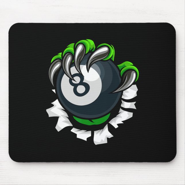 Tapis De Souris Billard amusant ongles Art Billard Jouer Piscine P (Devant)