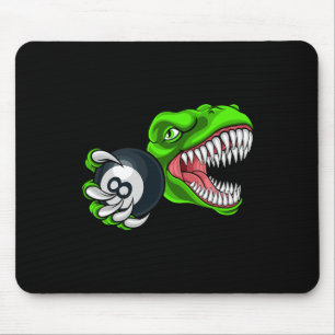 Tapis De Souris Billard drôle T-rex Art Billard Jouant au Pool P