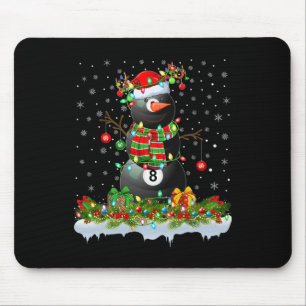 Tapis De Souris Billard Noël Éclairage Drôle Snowman Billard Ch