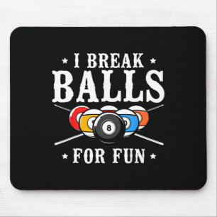 Tapis De Souris Billard Pool Lecteur Ball Pun Vintage Je Passe Pou