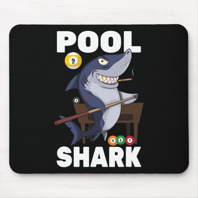 Tapis De Souris Billard - Pool Shark - Snooker Player - R Pub - (Devant)