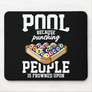 Tapis De Souris Billard Snooker Pool Joueur Sport Competit