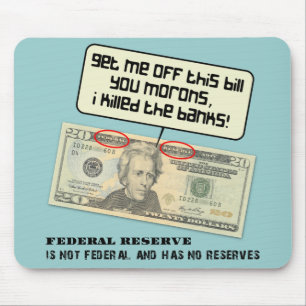 Tapis De Souris billet de 20 dollars US Federal Reserve