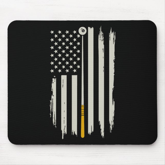 Tapis De Souris Billiard Pool Player Billiards Table Etats-Unis Am (Devant)