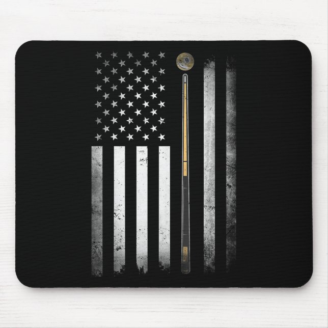 Tapis De Souris Billiard Pool Player Table États-Unis drapeau amér (Devant)