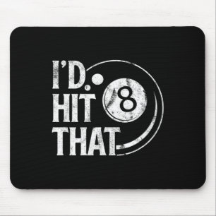 Tapis De Souris Billiards Drôle Id Touché Que 8 Ball Pool Jouer