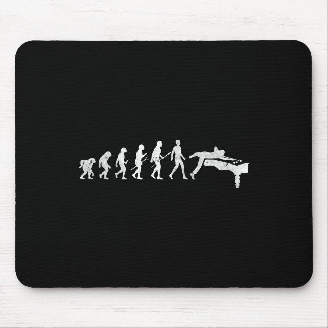 Tapis De Souris Billiards Évolution De Billard Humain Snooker Pool (Devant)