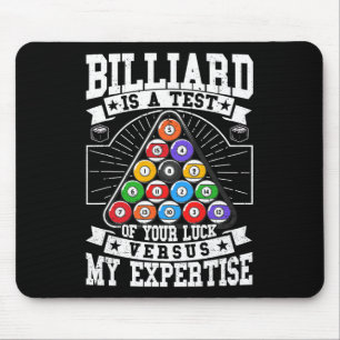 Tapis De Souris Billiards Expertise 8 Ball Men Femmes. Bassin amus