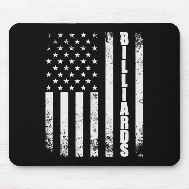 Tapis De Souris Billiards Snooker American Flag Jeux américains Sp (Devant)