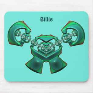 Tapis De Souris BILLIE ~ Vert multiple ~ BIZARRE Fractale ~ BIZARR