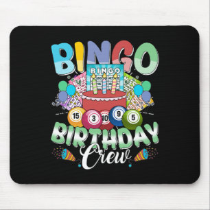 Tapis De Souris Bingo Anniversaire Équipe Joueur de Bingo Vintage 