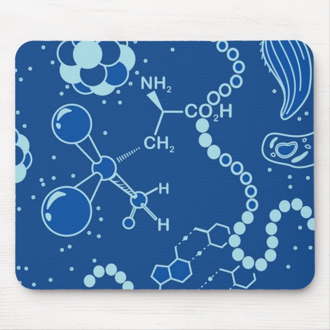 Tapis de souris bio/de chimie spectre de bleu (Devant)