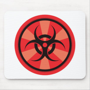 Tapis De Souris Bio-Risque - rouge