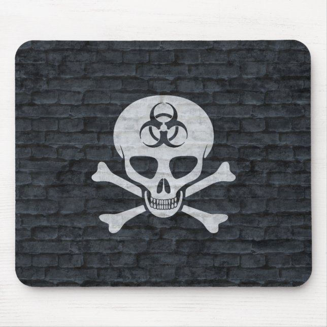Tapis De Souris Biohazard Skull w/ Gray Brick (Devant)
